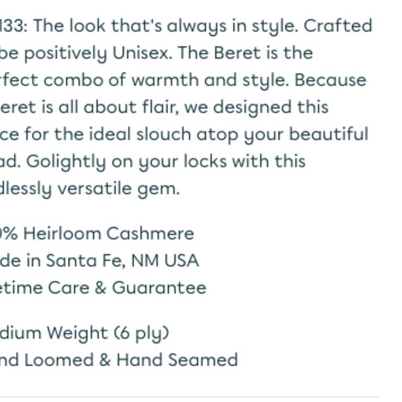 Cashmere Beret , main image 4